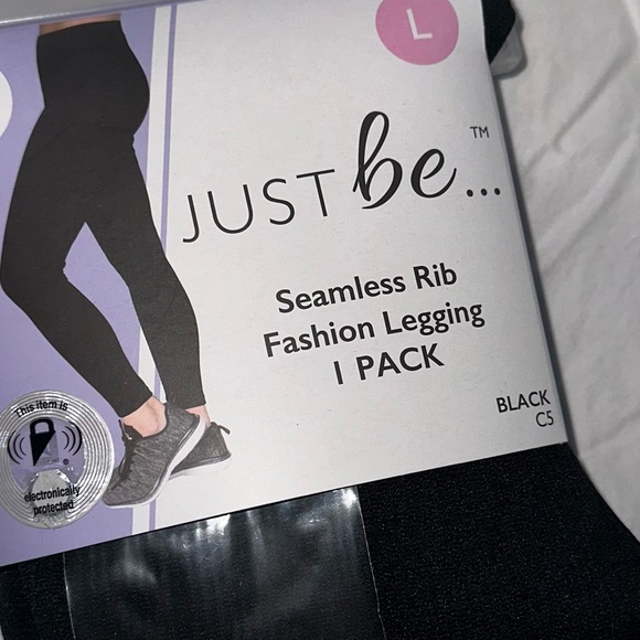 Just Be Black Seamless Rib Leggings - Picture 1 of 2